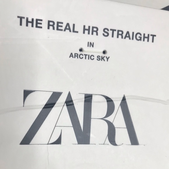 Zara The Real High Rise Straight Leg Jeans - Picture 7 of 8